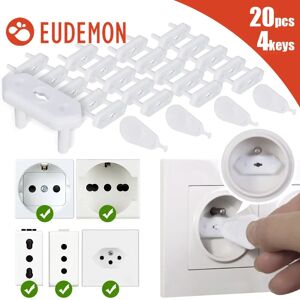 EUDEMON 20pcs Chile/Brazil Power Socket Outlet Plug Protective ABS Cover Anti Electric Baby Safety Protector double security