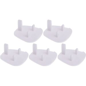 5-pieces UK Power Socket Baby Child Safety Protection Device Anti-shock Plug Protector White Color Socket Cover