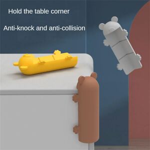 4pcs Bear Children's Anti-collision Corner Cartoon Silicone Table Corner Protection Baby Safety Range Hood Corner Corner Guards