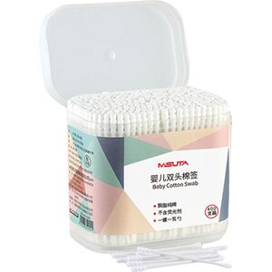 400 Pcs Fine Paper Stick Double Screw Cotton Swab Baby Safety Cotton Buds Baby Clean Ears Health Tampons