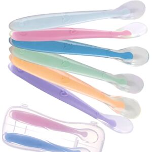 Baby Silicone Soft Spoon Training Feeding Spoons for Children kids Infants Temperature Sensing