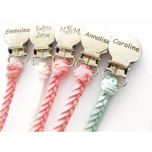 MIYOCAR Personalized any text Pacifier Leather Pacifier Clip holder Baby dummy clip teether chain