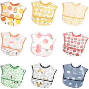 Baby Bibs EVA Waterproof Lunch Bibs Cartoon Fruits Printing Infants Bibs Boys Girls Feeding Burp Cloths Bibs Apron Unisex Bibs