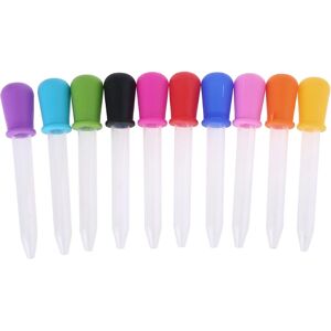 10 Pieces Pipettes Silicone and Plastic Dropper Pipettes Liquid Droppers for Candy Sweet Kids Children Kitchen Gummy Mold and 10