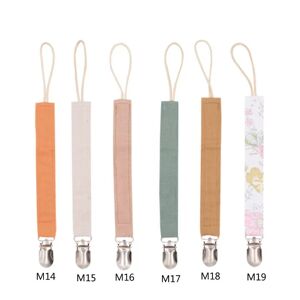 Pacifier Holder Chewable Cotton Linen Pacifier Clip Teething for Birthday, G99C