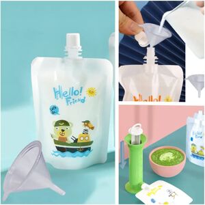 30pcs/Set Reusable Baby Food Bag Squeeze Food Bag with Funnel Spout Portable Pouch Baby Fruit Puree Bag Mini Food Container