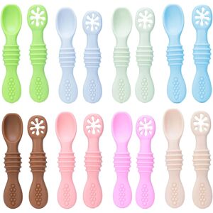 Baby Spoon Forks Set Food Grade Silicone Sticky Spoon Children Cutlery Training Spoon Kids Feeding Tableware Kitchen Accessories