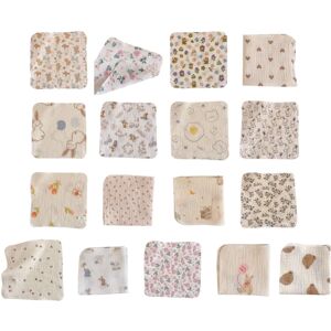 Baby Washcloth Square Baby Face-Towel Newborn Bibs for Girls & Boys 10"X10" Burp Cloths Soft Absorbent Baby Wash Cloth G99C