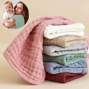 6 Layers Baby Muslin Burp Cloths Multicolor Cotton Large Hand Washcloths Breathable Burping Cloths for Boys Girls