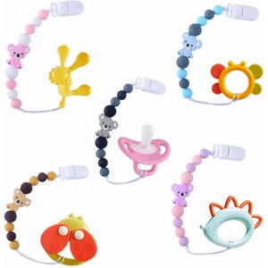 Baby Silicone Pacifier Clips Koala Cartoon Anti-lost Pacifier Chain Food Grade Baby Molar Teether Toy Pacifiers Accessories