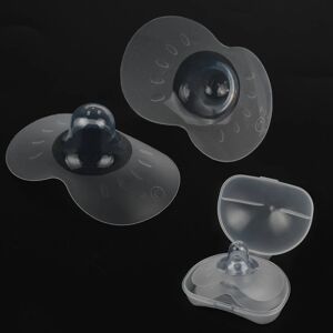 2Pcs Silicone Nipple Protectors Feeding Mothers Nipple Shields Protection Cover Breastfeeding With Clear Carrying Case