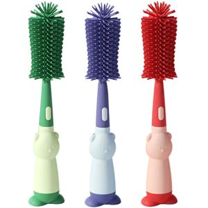 Innovative And Practical Food Grade bottle cleaning brush Soft Silicone Multifunctional Straw Pacifier Bottle Cleaning Brush Set