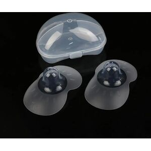 2Pcs Silicone Nipple Protectors Feeding Mothers Nipple Shields Protection Cover Breastfeeding With Clear Carrying Case