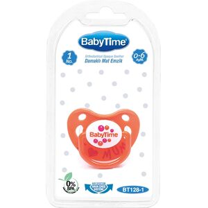 Orange color checkered matte pacifier