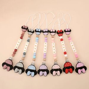 Baby Pacifier Clips Personalized with Name Silicone Cartoon Dummy Nipples Holder Clip Chain Teething Toys Pacifiers Accessories