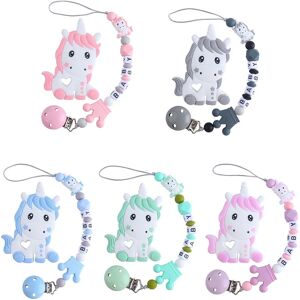 Personalized Name Pacifier Clip for Babies Cute Animal Silicone Teether Set Custom Nipple Attachment Necklace Dummy Chain Holder