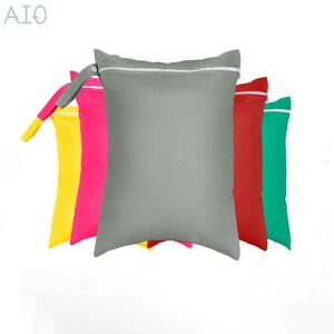 AIO 1Pcs 30*40cm Wet Bags for Baby Diaper Bags Reusable Waterproof Solid Color Wet Dry Diaper Bag Single Pocket Handle Bags