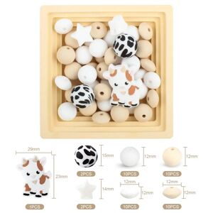 45pcs/Set Silicone Beads Baby Round Teething Beads Set Sheep Star Shape Chew beads DIY Pacifier Clip Chian Jewelry Accessories