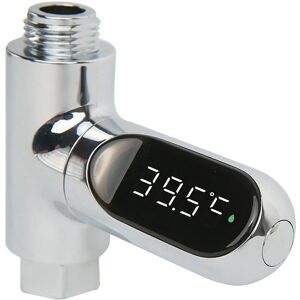 Metal Water Flow Thermometer Electricity LED Display Home Shower Faucets Water Thermometer Bathing Temperature Meter