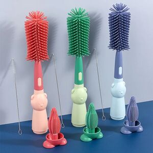 3 In 1 Pacifier Bottle Brush Set Baby Silicone Cup Nipple Cleaning Brushes Goupillon Goupillon De Nettoyage ершик для бутылок