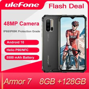 Ulefone Armor 7 Android 10 Rugged Phone Waterproof Smartphone NFC Helio P90 5G WIFI 6.3'' 8GB+128GB 48MP 5500mAh Mobile Phone