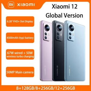 Global Version Xiaomi 12 8Gb/256Gb Nfc Snapdragon 8 Gen 1 Octa Core 120Hz 67W 50Mp Camera 67W Wired +50W Wireless Turbo Charging