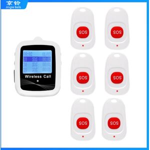 Nurse Calling System Waterproof Watch Receiver White Or Black And SOS Emergency Call Buttons For Hospital Clinic Nursing Home