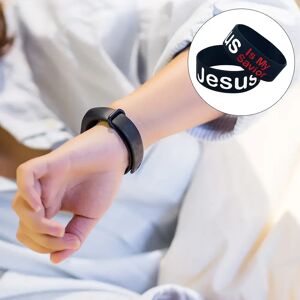 2 PCS Jesusismysavior Silicone Bracelet Wrist Band Wristband Fashion Female Unisex Letters