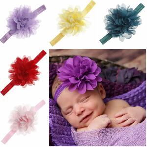 Lovely Newborn Baby Girls Chiffon Flower Headbands Toddler Headwear Photography Props Infant Hair Accessories Birthday Gifts