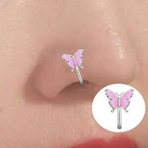 1 Pcs Butterfly Non Pierced Without Hole Nose Ring Clip On Nose Hoop Ring Fake Piercings Ear Cuff Tragus Earrings Cartilage