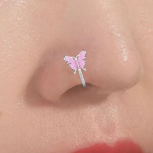 Fashion Stainless Steel Butterfly Nose Cuff Fake Piercing Ear Clips Fake Piercing Nose Ring For Women Girls Jewelry Nose Clips