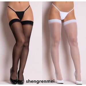 Shengrenmei 2019 Women Rib Top Cuff Sexy Stockings Transparent Silk Stocking Ladies Thigh High White Stockings Medias De Mujer