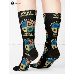 Four Seasons Total Landscaping Vintage Retro Gift Novelty Socks Hiking Socks Personalized Custom 360° Digital Print Gift Retro