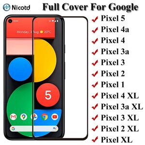 Full Cover Tempered Glass For Google Pixel 5 4 3 2 1 Pixel 4a 3a Screen Protector For Google Pixel 4 XL 3a XL 2 XL XL Glass Film