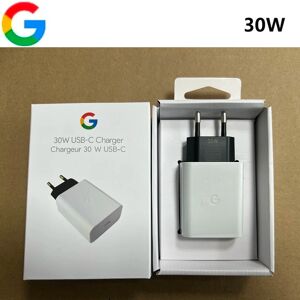 Original Google Pixel 7 6 Pro 30W Charger EU Plug Fast Charging Travel Adapter Usb Type C Cable Google Pixel 5 Pro 6A 4A 3 XL