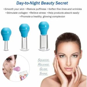 Facial Massage Cups Rubber Vacuum Cupping Skin Lifting Anti Cellulite Massager for Face Pvc Body Cups Skin Scraping Massage F4J6