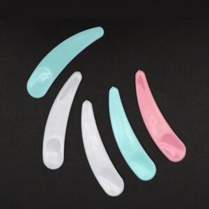 10pc Mini Cosmetic Spatula Disposable Mixing Divide The Cream Spoons Curved Scoop Makeup Face Eye Cream Stick Beauty Tool Kits