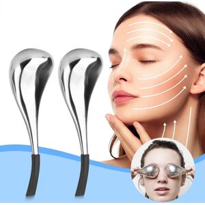 Ice Globes Spoon Massager Stainless Steel Facial Massage Stick Facial Massager for Face Eye Massager Spa Ball Skin Care Tools