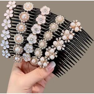 Fashion Pearl Hair Comb Bangs Broken Hair Finishing Tool Back of Head Fixed Hair Clip Inserted Comb Hair Styling Accessories