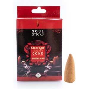 Soul Sticks Dragon's Blood Backflow Incense Cone - Set of 10