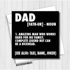 Filthy Sentiments - Dad Noun Card