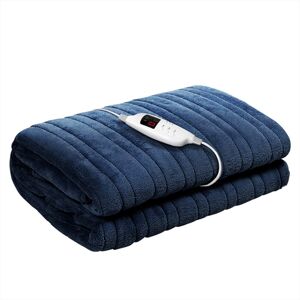 Giselle Electric Throw Rug Heated Snuggle Blanket Navy