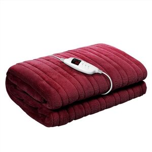 Giselle Electric Throw Rug Heated Snuggle Blanket Red