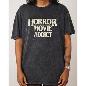 Horror Movie Addict Stonewash Tee - Black Stone - Size M