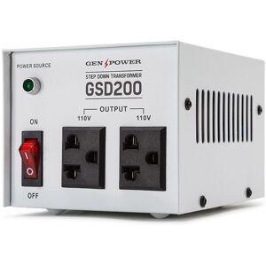 Genpower 200W Step Down Transformer 240V-110 Stepdown Voltage Converter AU-US