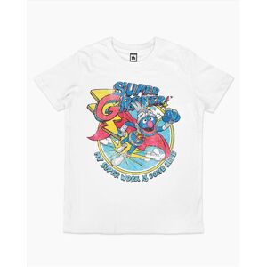 Super Grover Vintage Kids Tee - White - Size 4