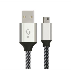 Astrotek Micro USB Data Sync Charger Cable Cord 1m Silver White