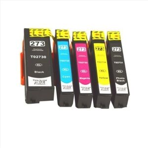 Compatible Premium Ink Cartridges 273XL Cartridge Set of 5 Inks (Bk/PBk/C/M/Y) - for use in Epson P