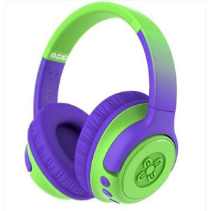 Moki Mixi Kids Volume Limited Wireless Headphones - Green Purple