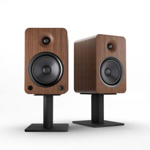 Kanto YU4 140W Powered Bookshelf Speakers with Bluetooth and Phono Preamp - Pair, Walnut with SP6HD